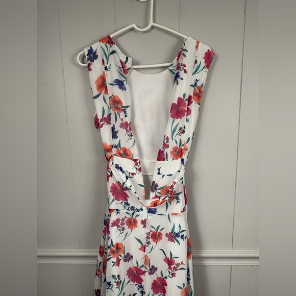 Calvin Klein Floral Midi Dress - White and Pink Floral - Picture 9 of 13